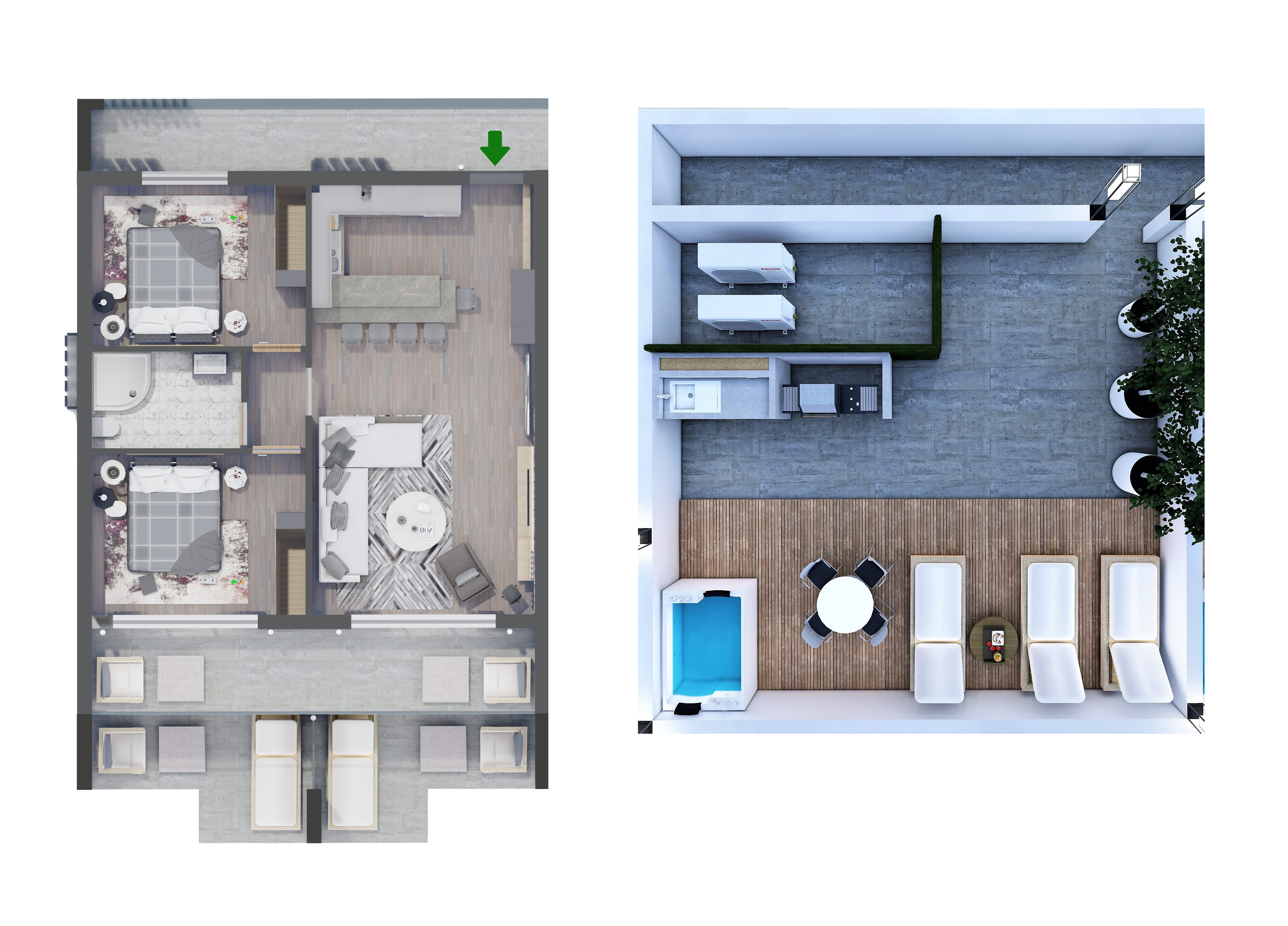 Roof penthouse floor plan