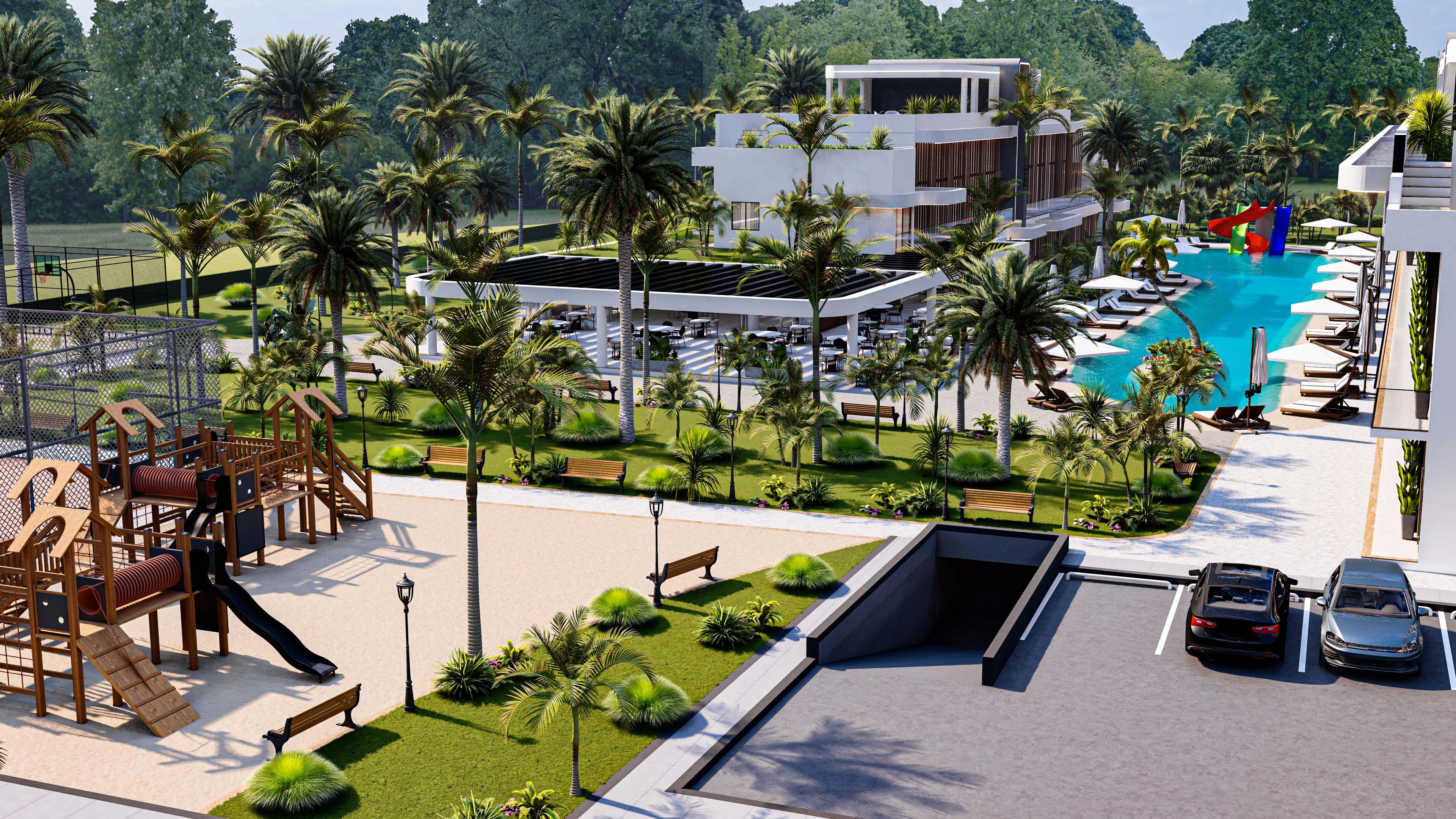 North Cyprus pool side sunset