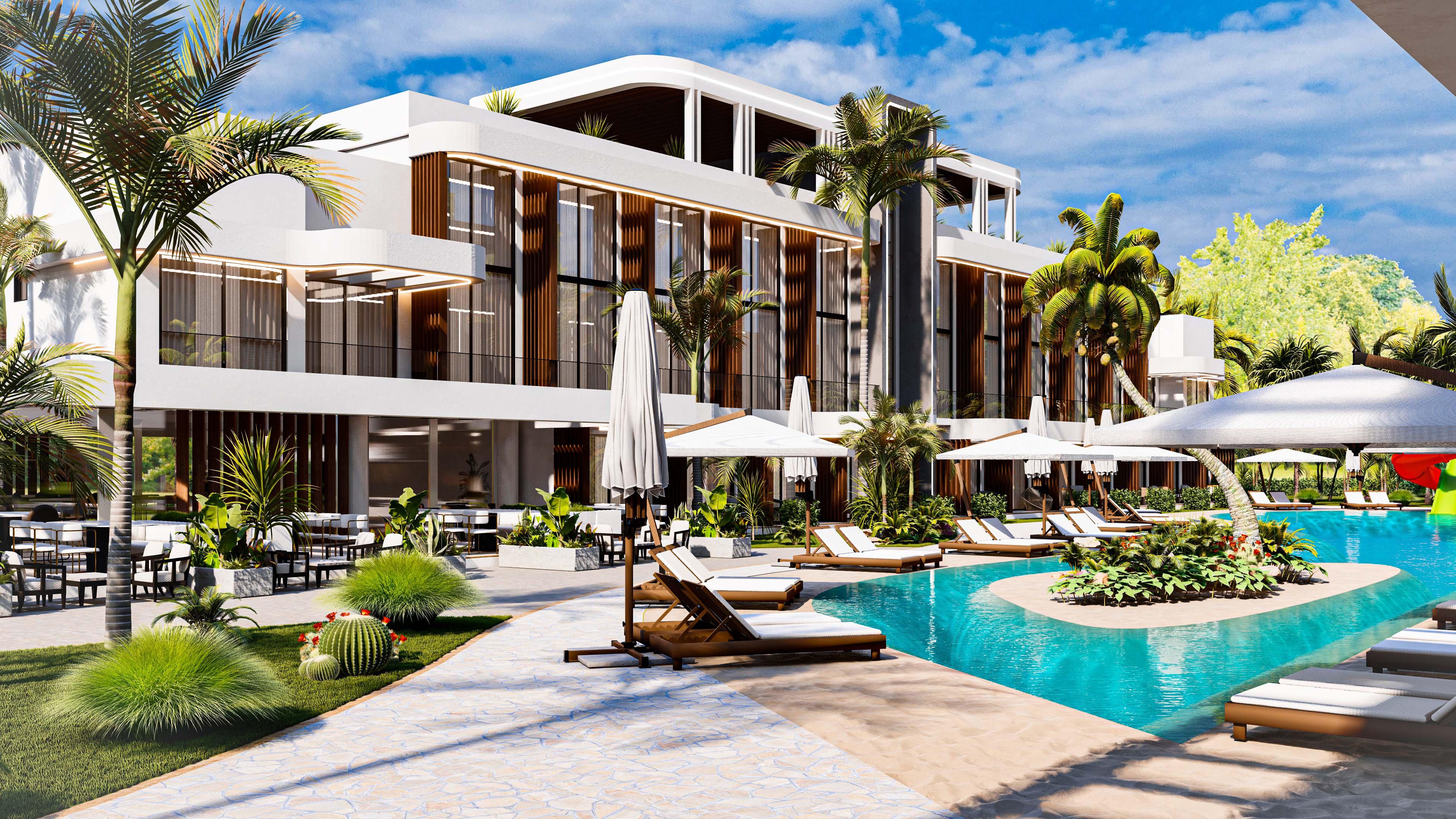 North Cyprus house terras top view