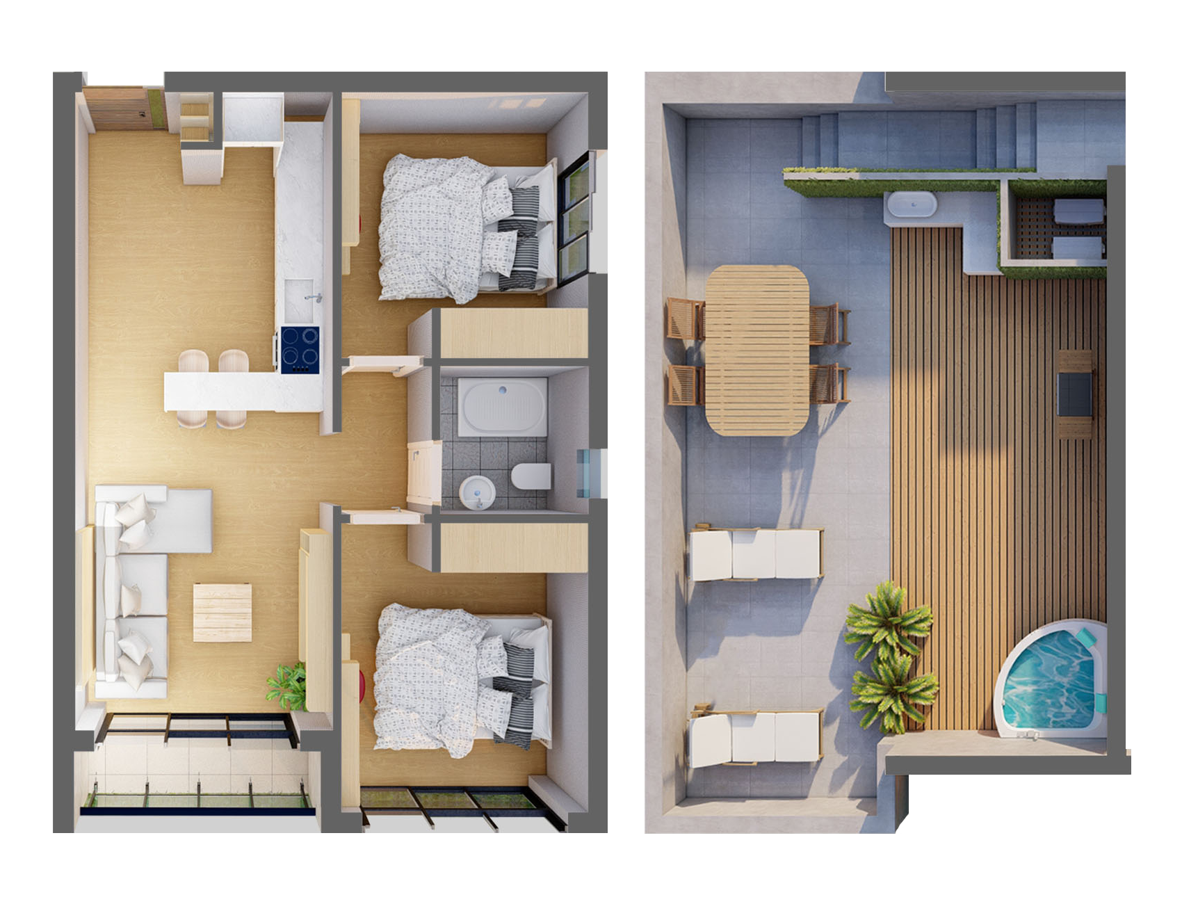Roof penthouse floor plan
